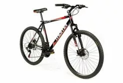 Moma Bikes Bicicleta Montaña SHIMANO FOX 26' Alu 21V Doble Freno Disco Susp. Delant